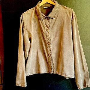 OLD FRIENDS Khaki Button Shirt Jacket
